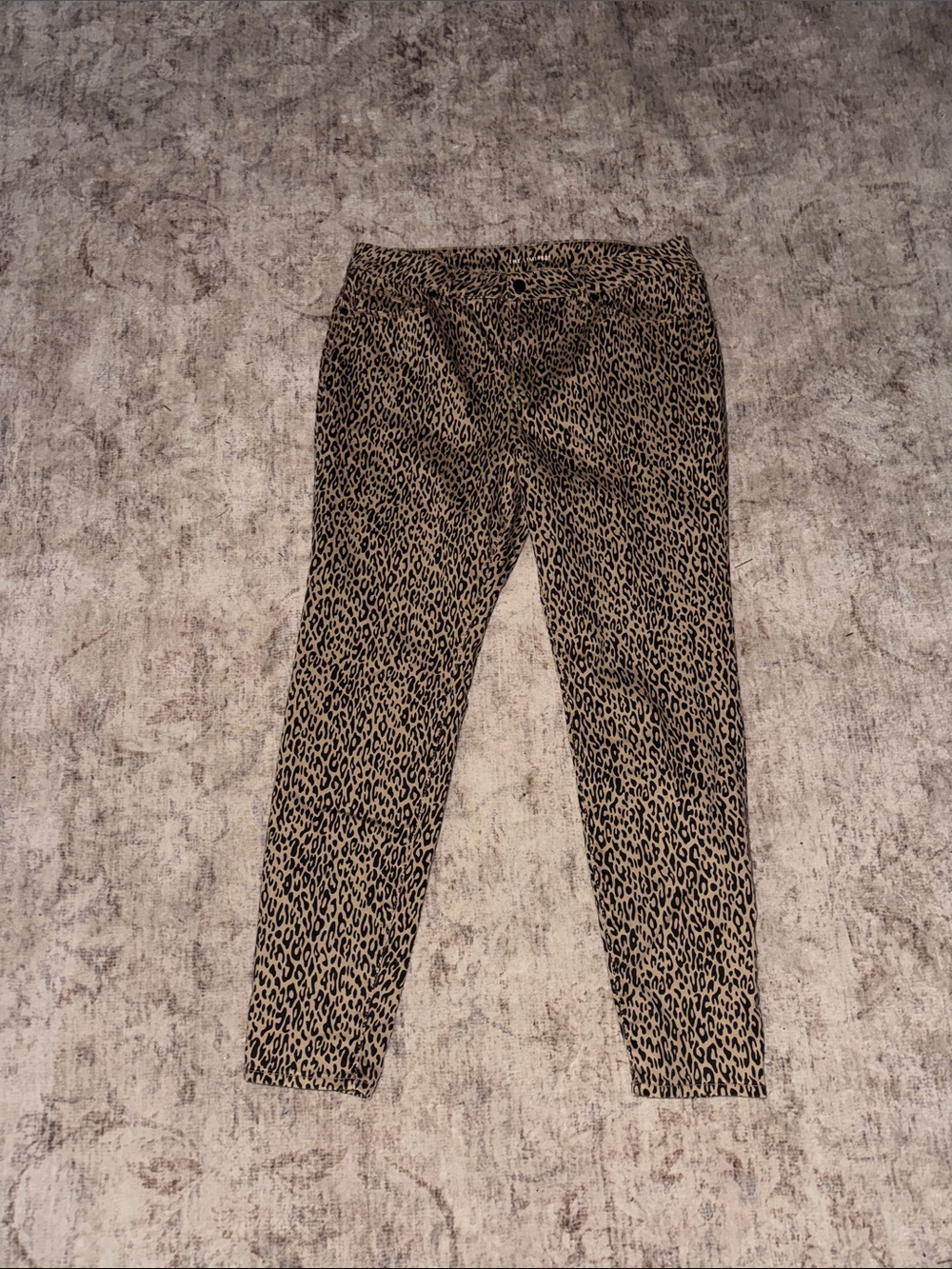 The Limited Leopard Print Jean Shorts in Tan and Black